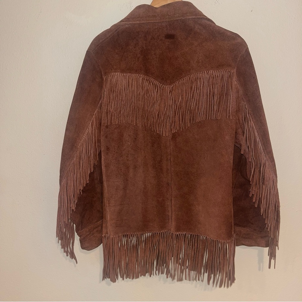 Authentic 1960s Leather Fringe Jacket Leather Jacket with Fringes Easy Rider - Picture 6 of 13